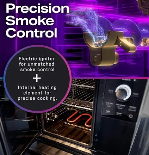 Profile GE Profile™ Smart Indoor Pellet Smoker with Active Smoke Filtration, WiFi Connected, Countertop BBQ Appliance Carbon Black