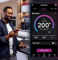 Profile GE Profile™ Smart Indoor Pellet Smoker with Active Smoke Filtration, WiFi Connected, Countertop BBQ Appliance Carbon Black