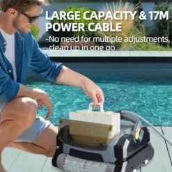 ProMaintain Robotic Pool Vacuum Cleaner 130W Waterliner Clean Wall Climbing Gray