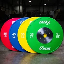 PRx Performance Elite Bumper Plate Pairs Steel Center Insert 55lb Pair