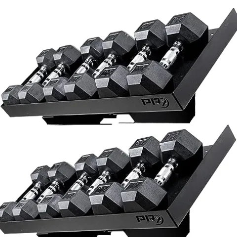 PRx Performance Wall Mounted Dumbbell Storage Shelf Black