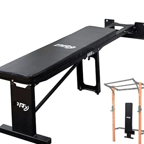 PRx Performance Wall Mounted Flat Weight Bench Black