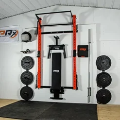 PRx Performance Wall Mounted Flat Weight Bench Black