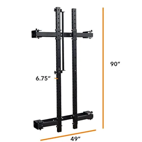 PRx Performance Wall Mounted Folding Power Squat Rack Black