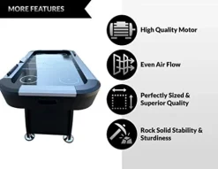 PUCK Pegasus 5.5-Foot Air Hockey Table Black