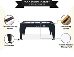PUCK Sphynx 5-Foot Air Hockey Table Black