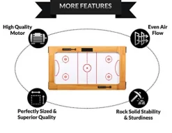 PUCK Sphynx 5-Foot Air Hockey Table Brown