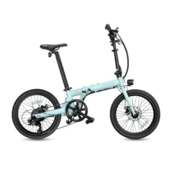 QUALISPORTS Voladors Folding Electric Bike 350W 7-Speed Powder Blue