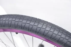 R4 Pro 26 Inch Wheelie BMX Bicycle Retro Look, New Looptail Design Adult/Youth White Purple