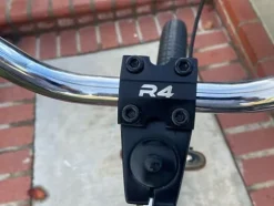 R4 R4 Pro 26 Inch Wheelie BMX Bicycle Retro Look Looptail Design, Adult/Youth, Chrome Oil Slick