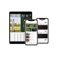 Rapsodo Mobile Launch Monitor for Golf Indoor and Outdoor Use with GPS Satellite View and Professional Level Accuracy, iPhone & iPad Only Black/Red