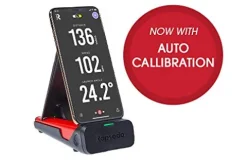 Rapsodo Mobile Launch Monitor for Golf Indoor and Outdoor Use with GPS Satellite View and Professional Level Accuracy, iPhone & iPad Only Black/Red