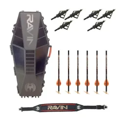 RAVIN Crossbows Hard Case with Shoulder Sling & Six .003 Lighted Nock Arrows Bundle