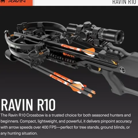 Ravin Crossbows R10 Crossbow Package R014 with HeliCoil Technology Black