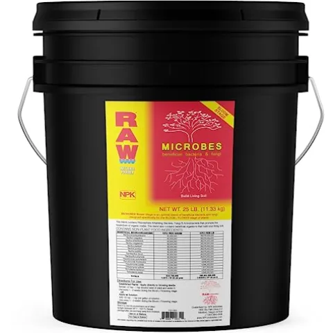 RAW Microbes Bloom 25lb – Beneficial Microbial Inoculant for Flowering Plants