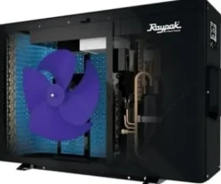 Raypak Crosswind Model 30i Heat/Cool Pool Heat Pump 28K BTU Black