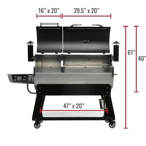 recteq DualFire 1200 Wood Pellet Smoker Grill Wi-Fi Electric
