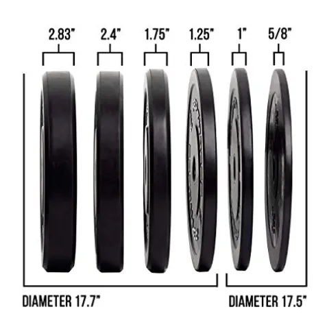 REP Bumper Plates for Strength and Conditioning Workouts 250 LB Set Black