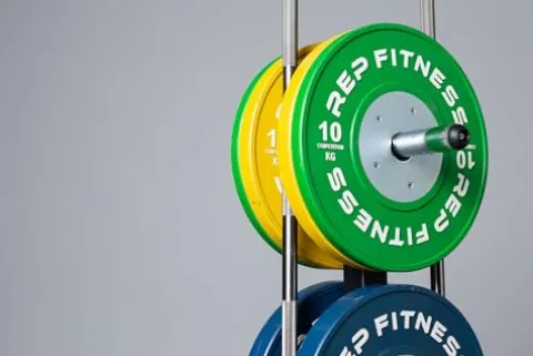 REP Competition Bumper Plates 90kg Set Green Yellow Blue