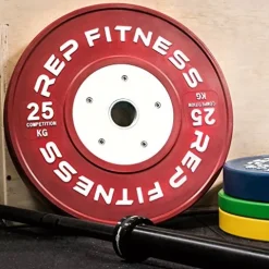 REP Competition Bumper Plates for Olympic Weightlifting 110kg Set Green Blue Red