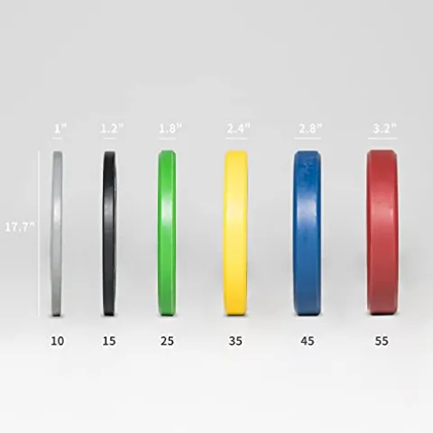 Rep Fitness Bumper Plates 370 lb Color Set