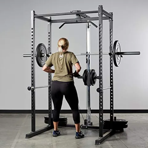 REP Power Rack PR-1000 with LAT Pull-Down Attachment Black