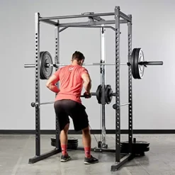 REP Power Rack PR-1000 with LAT Pull-Down Attachment Black