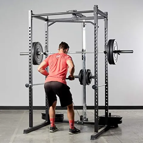 REP Power Rack PR-1000 with LAT Pull-Down Attachment Black