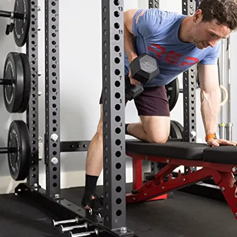 REP Rubber Hex Dumbbell Set A: 5-50 lb Low Odor