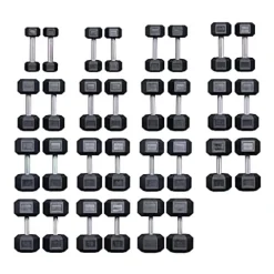 REP Rubber Hex Dumbbell Set 5-75 lb Low Odor Set B