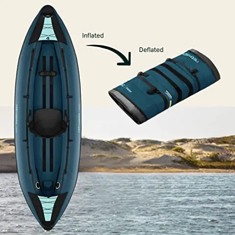 Retrospec Coaster 1 Person Inflatable Kayak Ocean Blue