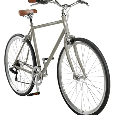 Retrospec Kinney 7-Speed City Bike High-Tensile Steel Commuter Bicycle – Tungsten