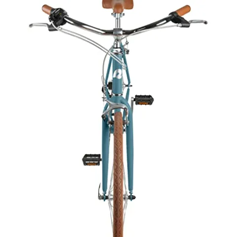 Retrospec Kinney 7-Speed City Bike High-Tensile Steel Commuter Bicycle Coastal Blue