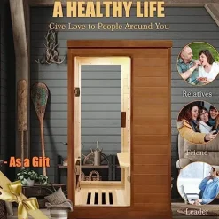 RIDFY Infrared Sauna Home Spa with Control Panel Natural