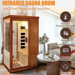 RIDFY Infrared Sauna Home Spa with Control Panel Natural