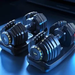 RitKeep Fitness Adjustable Weight Dumbbells 95 lbs Black