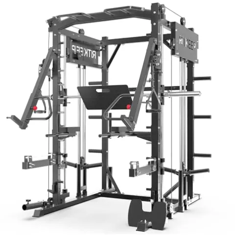 RitKeep Fitness PMAX-4750 Dual Plate Loaded Smith Machine Black (Plus)