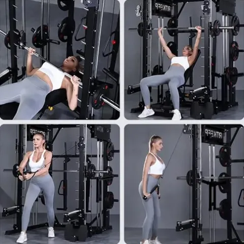 RitKeep Fitness PMAX-4750 Dual Plate Loaded Smith Machine Black (Plus)