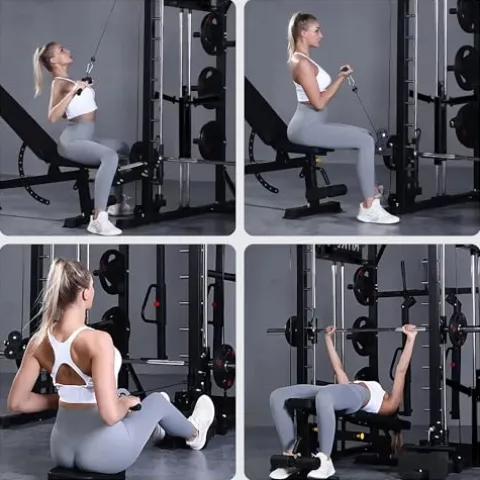 RitKeep Fitness PMAX-4750 Dual Plate Loaded Smith Machine Black (Plus)