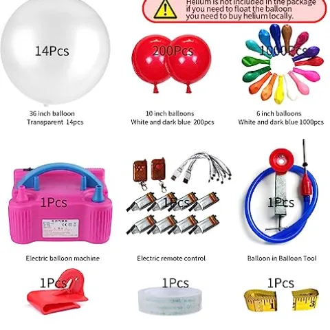 RmtcBal Wedding Surprise Burst Balloon Set 1 Dark Color-y