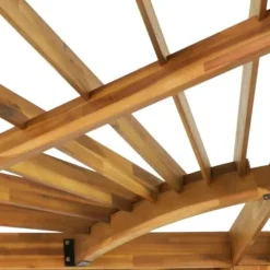 Roomfitters Acacia Wood Pergola Rustic Outdoor Patio Shade Structure Teak