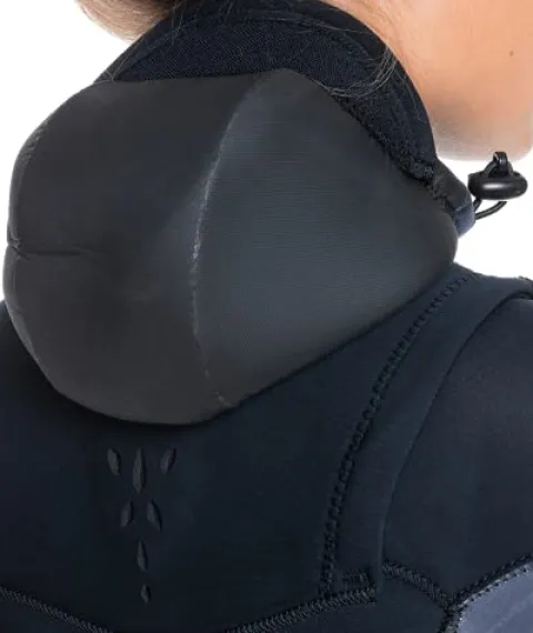 Roxy Womens 5/4/3 Syncro Hooded Front Zip GBS Wetsuit – Jet/Black
