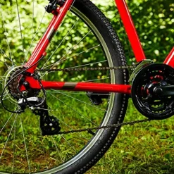 ROYCE UNION RMA 27.5″ Mens 21-Speed All-Terrain Mountain Bike, 20″ Aluminum Frame, Trigger Shift Red – Men’s Bike