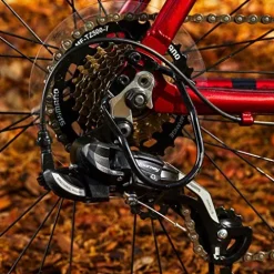 ROYCE UNION RMY 700c Mens 21-Speed Hybrid Comfort Bike, 19″ Aluminum Frame Metallic Red