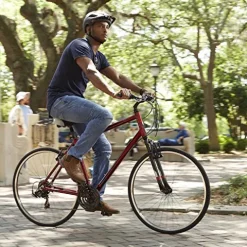 ROYCE UNION RMY 700c Mens 21-Speed Hybrid Comfort Bike Metallic Red