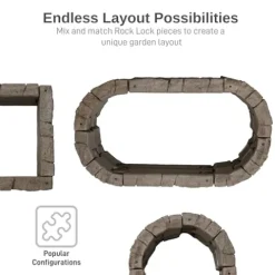 RTS Home Accents Rock Lock Raised Garden Bed Kit 48″ Round