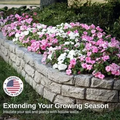 RTS Home Accents Rock Lock Raised Garden Bed Kit 96″ Oval