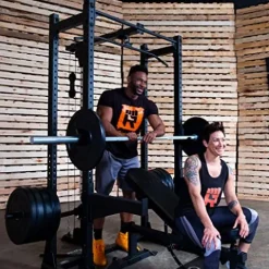 Rugged Strength & Fitness Half Rack with Extended Package Black