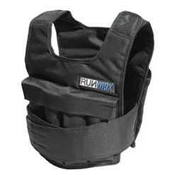RUNmax Adjustable Weighted Vest with Shoulder Pads Option 150LBS Black