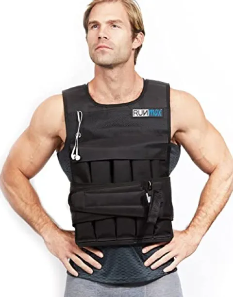 RUNmax Adjustable Weighted Vest Black